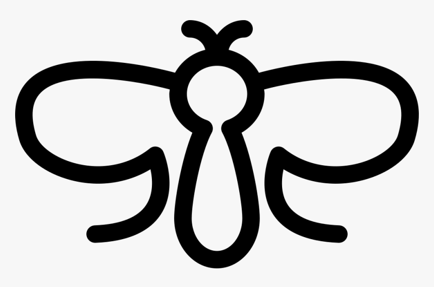 Small Bug With Wings Outline, HD Png Download, Free Download