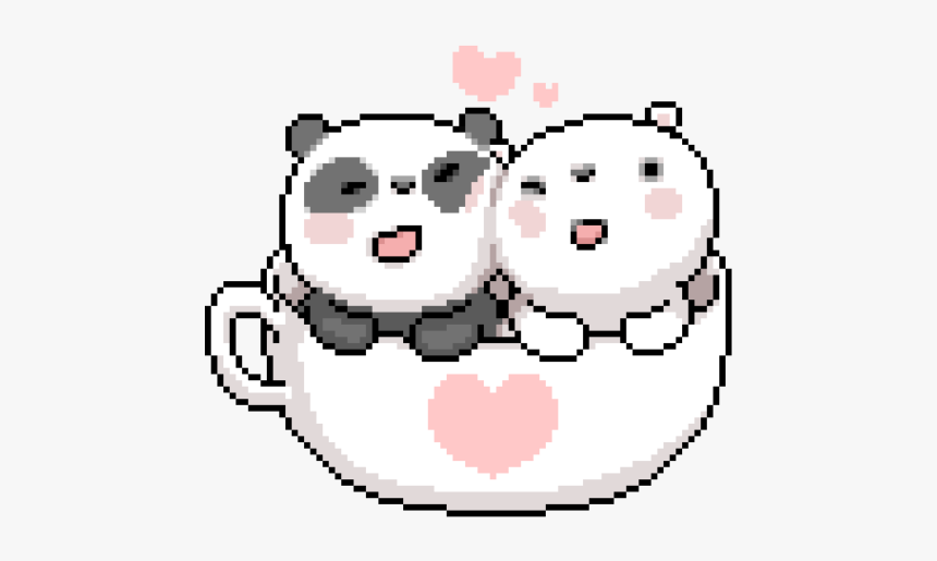 #cute #tumblr #panda #pixel - Cute Pixel Gifs Transparent, HD Png Download, Free Download