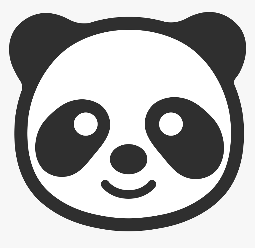 Panda Kawaii Tumblr Blackandwhite - Panda Sticker Png, Transparent Png, Free Download