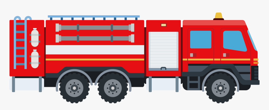 Fire Engine Car Fire Department Firefighter - Fire Truck Vector Png, Transparent Png, Free Download
