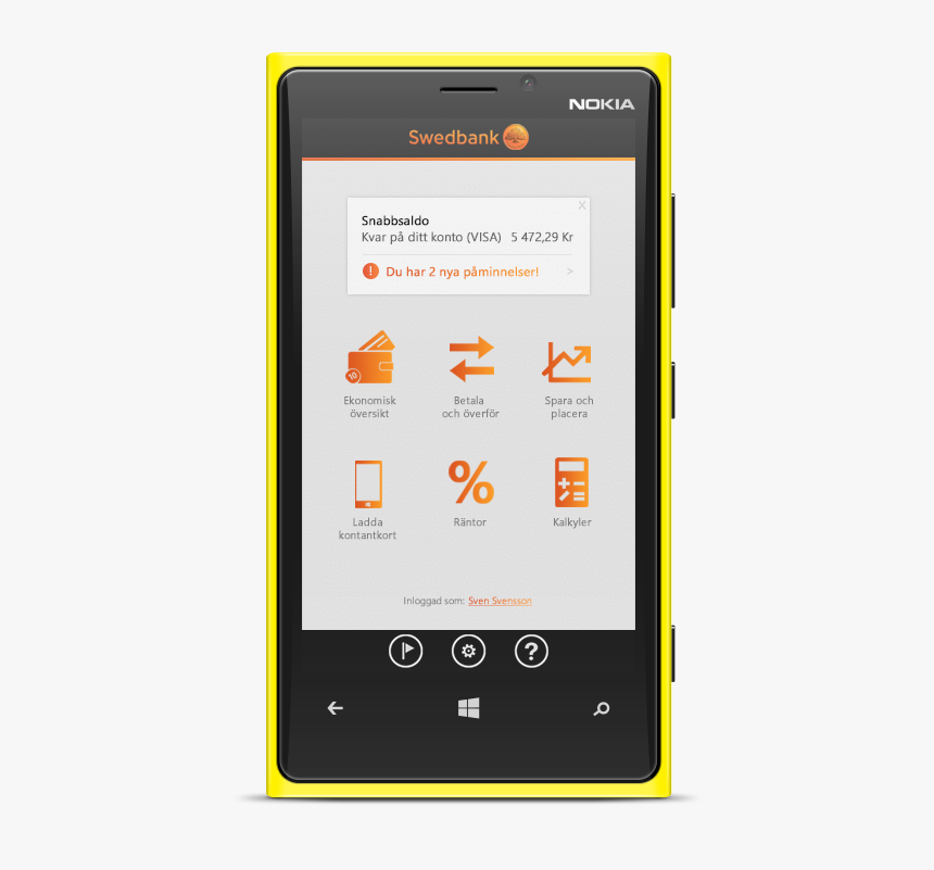 Swedbank App I Windows Phone, HD Png Download, Free Download