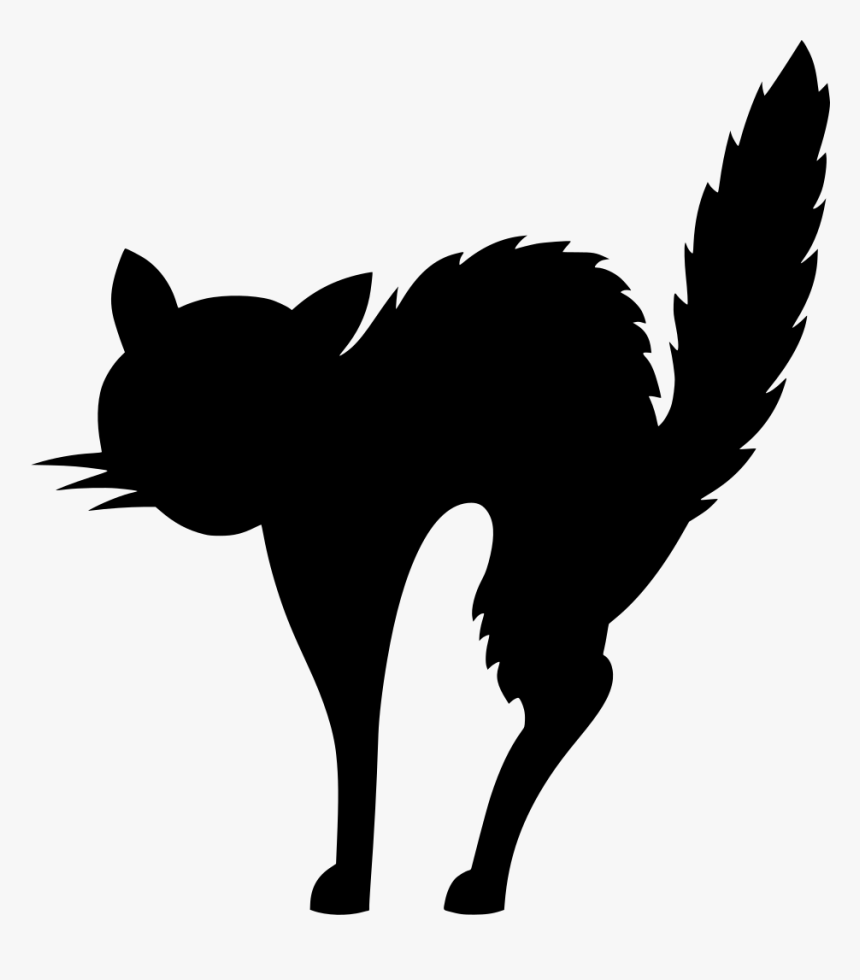 Halloween Black Cat Svg, HD Png Download - kindpng