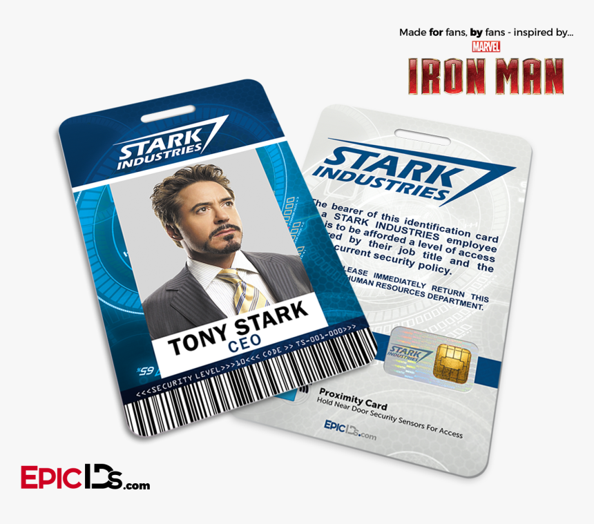 Iron Man / Avengers Inspired Stark Industries Employee - Stark Industries Id Card, HD Png Download, Free Download