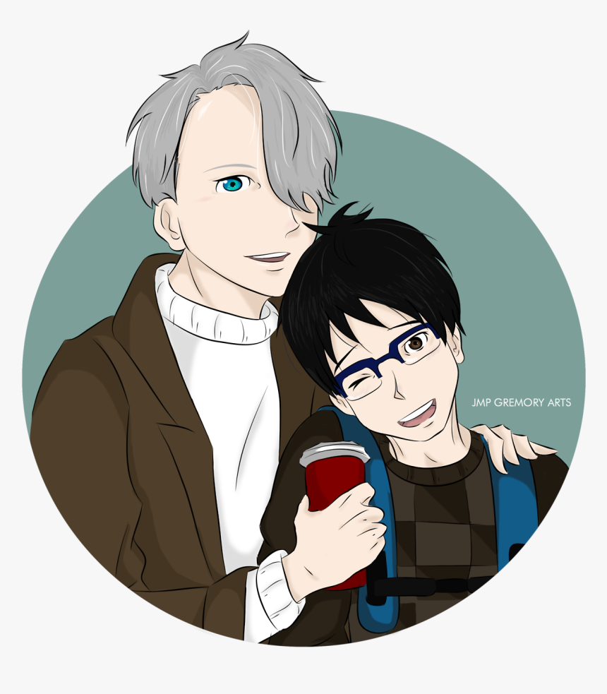 Victuuri Yuri On Ice Yuuri Katsuki Victor Nikiforov - Cartoon, HD Png Download, Free Download