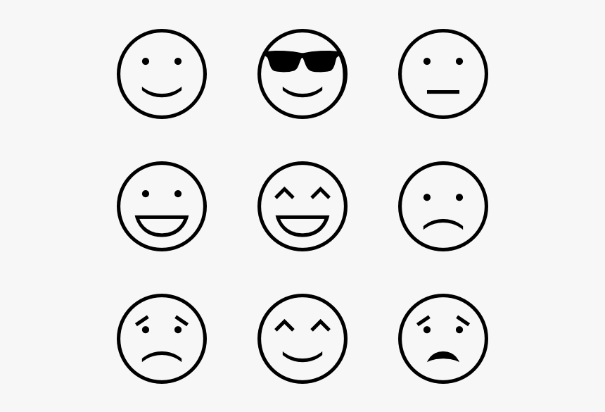 Emoji Png Pack Black, Transparent Png, Free Download