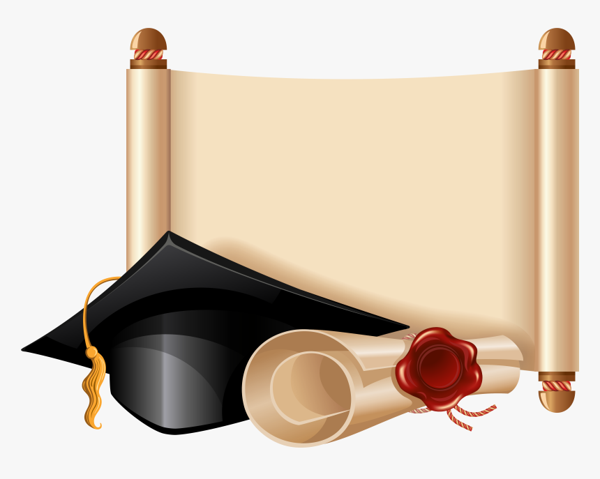 Scroll Clipart Graduation - Fondo De Graduacion Png, Transparent Png, Free Download