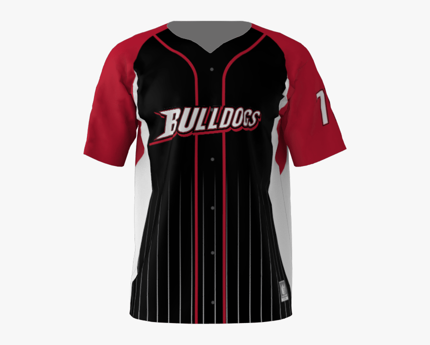 Bulldogs Custom Dye Sublimated Full Button Baseball - Custom Baseball Jersey Fully Sublimated, HD Png Download, Free Download