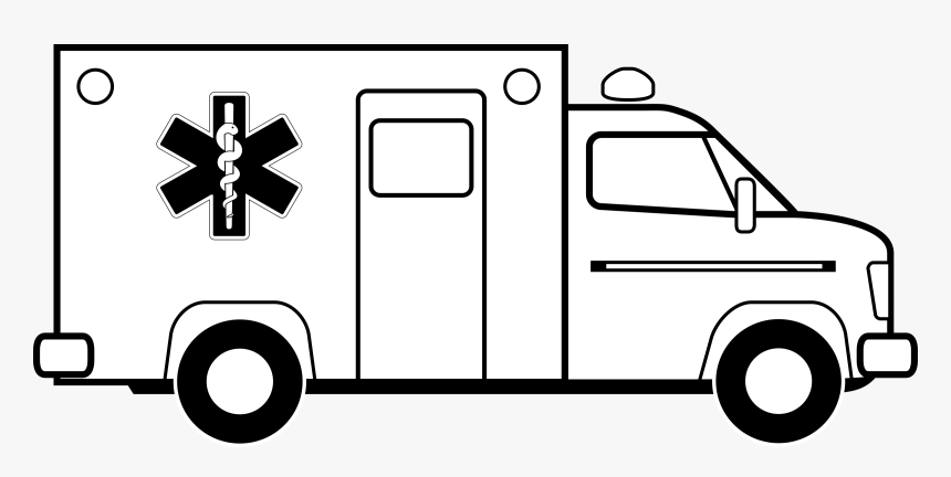 Fire Engine Emergency Vehicle Car Fire Department Clip - Ambulance Black And White, HD Png Download, Free Download