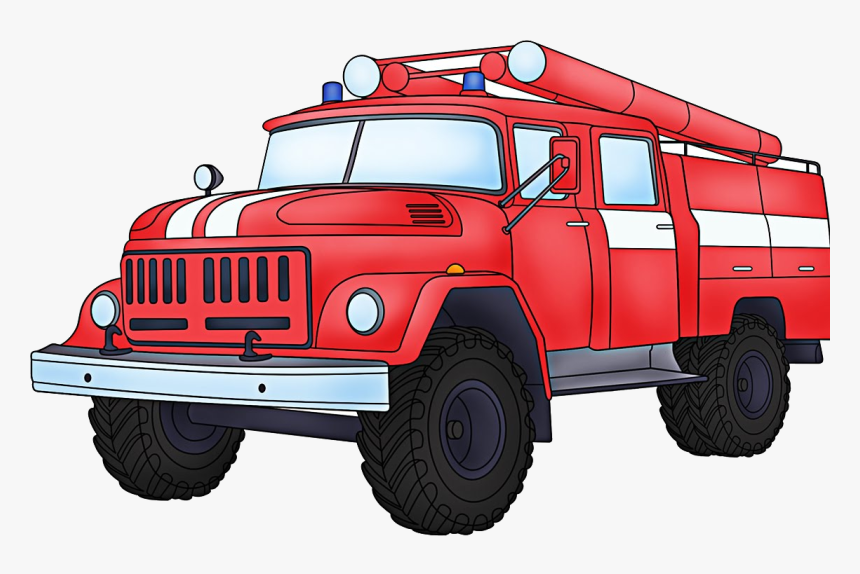 Fire Truck Cartoon Png Transparent, Png Download, Free Download