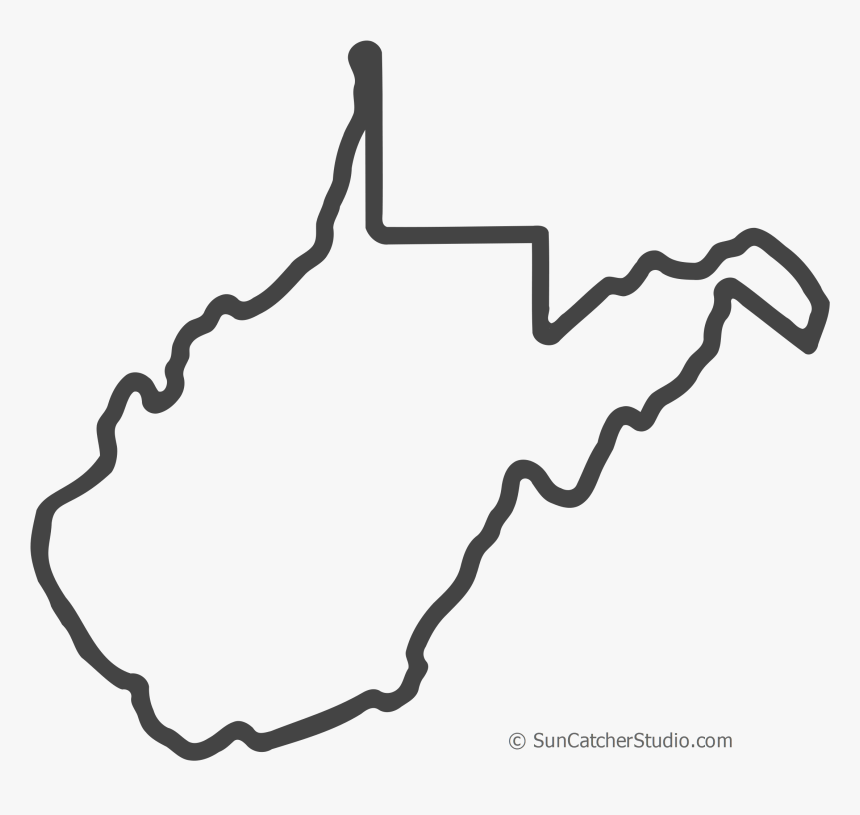 Free West Virginia Outline With Home On Border, Cricut - Transparent West Virginia State Outline, HD Png Download, Free Download