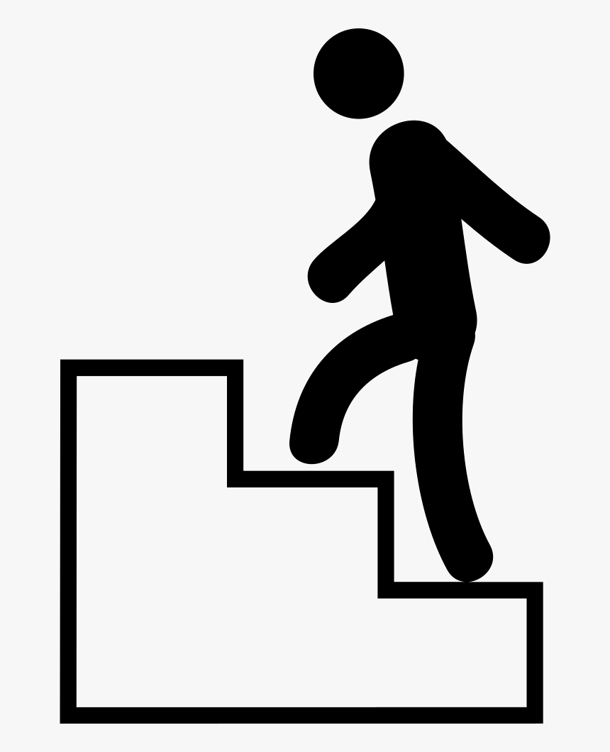 Man Climbing Stairs - Man Climbing Stairs Icon, HD Png Download, Free Download