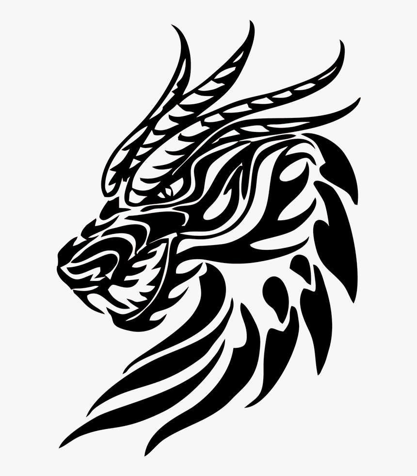 Car Sticker Png - Dragon Tattoo Simple, Transparent Png, Free Download