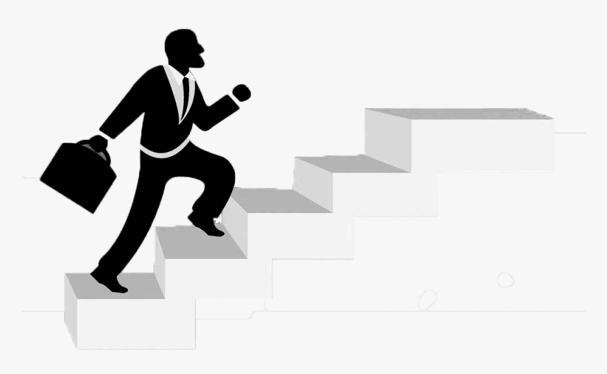 Business People Climb The Floor Png Download - Climbing Staircase Png, Transparent Png, Free Download