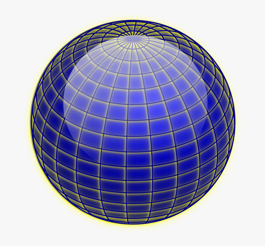 Ball,symmetry,globe - Blue Globe With Lines, HD Png Download, Free Download