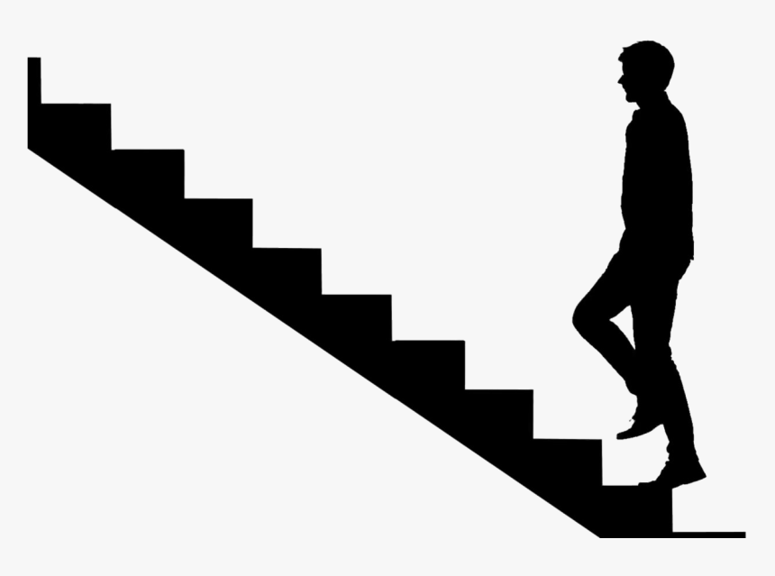 Transparent Stairs Png - Person Walking Up Stairs Silhouette Png, Png Download, Free Download