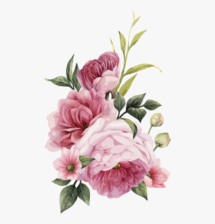 Pink Flowers Still Life - Transparent Pink Flowers Png, Png Download, Free Download