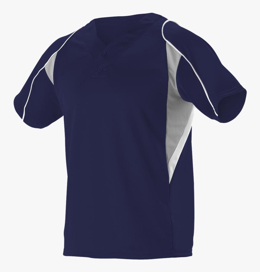 Alleson 529 Adult 2 Button Henley Baseball Jersey - Baseball Uniform, HD Png Download, Free Download