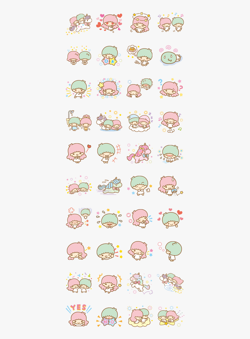 Little Twin Stars Line Sticker, HD Png Download, Free Download