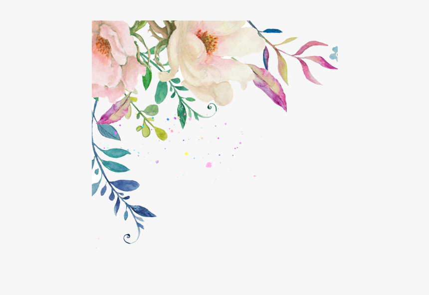 Flower Bouquet Wedding Watercolour Watercolor Ink Invitation - Watercolor Flowers White Background, HD Png Download, Free Download