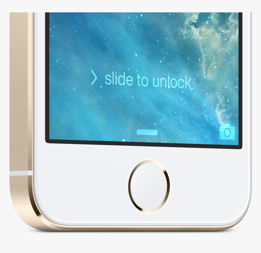Touch Id Home Button - White Iphone Black Border, HD Png Download, Free Download
