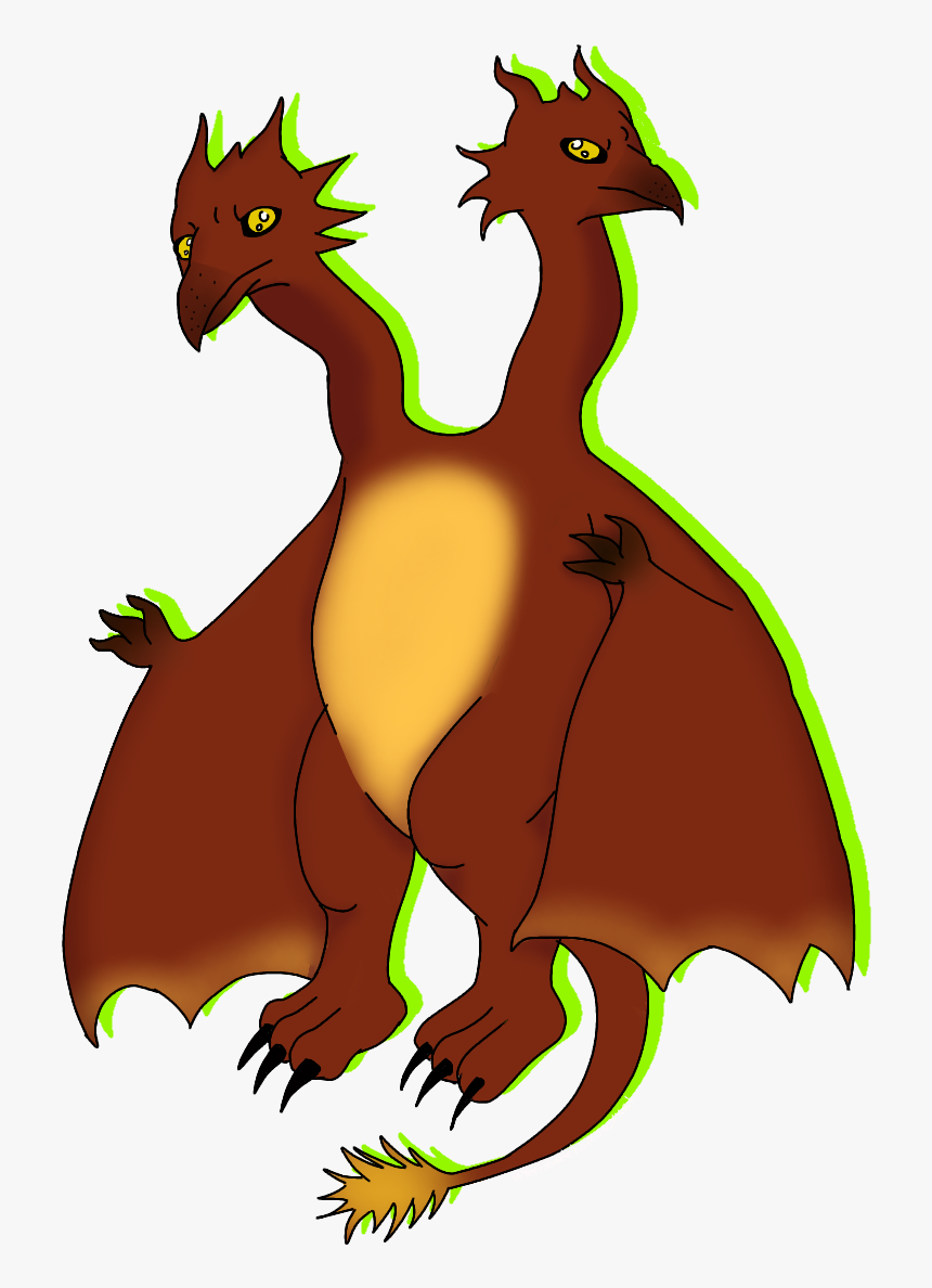 So Here’s My Attempt And Drawing Rodan And King Ghidorah’s - Cartoon, HD Png Download, Free Download
