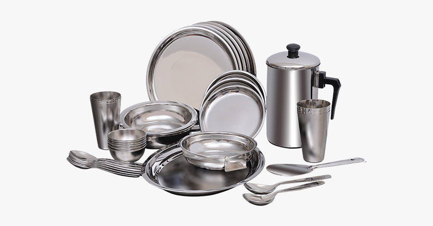 Steel Dinner Set Png, Transparent Png, Free Download