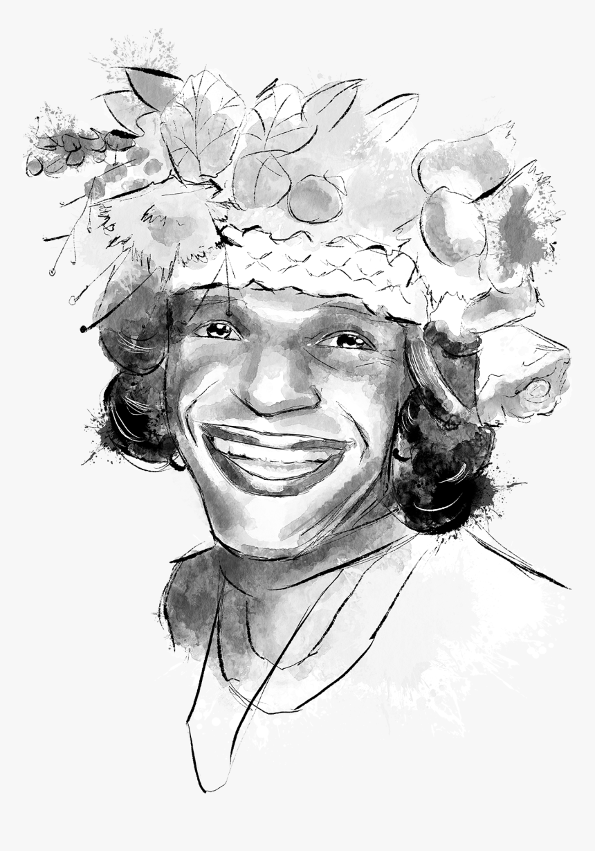 Glsen Lgbtq History Cards - Marsha P Johnson Drawing, HD Png Download, Free Download