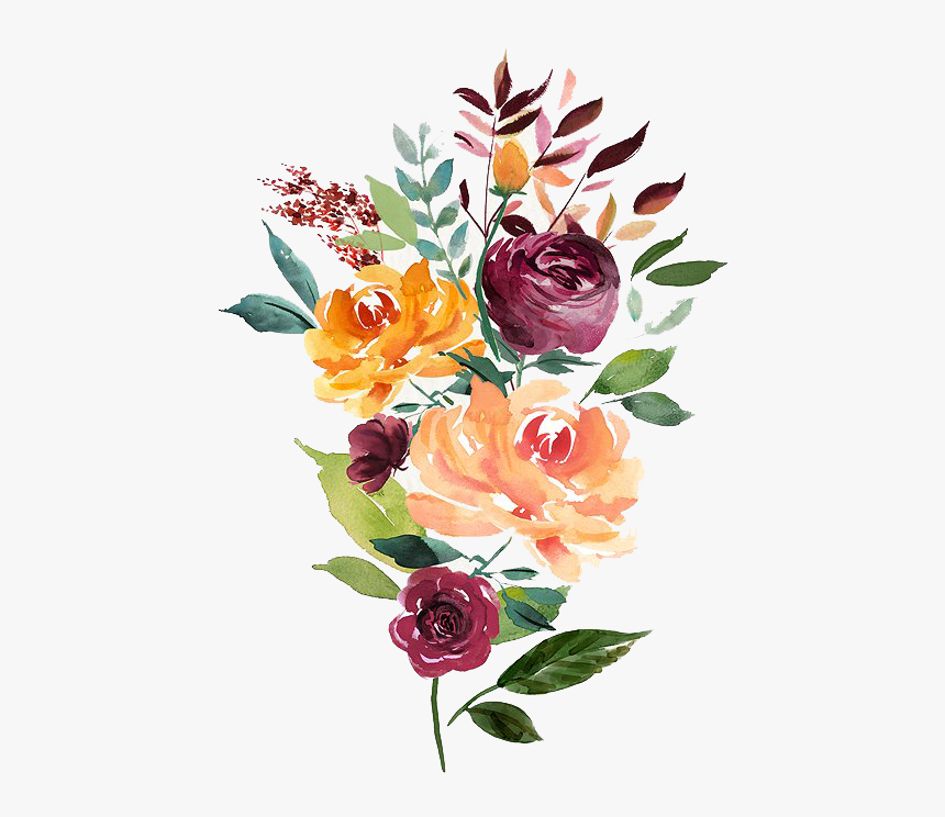 Watercolor Hand Drawn Abstract Flower Watercolor Flower Png Hd Transparent Png Kindpng