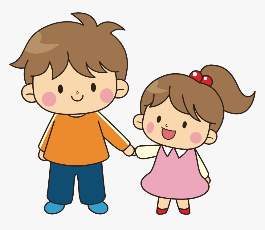 Brother Sibling Sister Clip Art - Brother And Sister Animated, HD Png Downl...