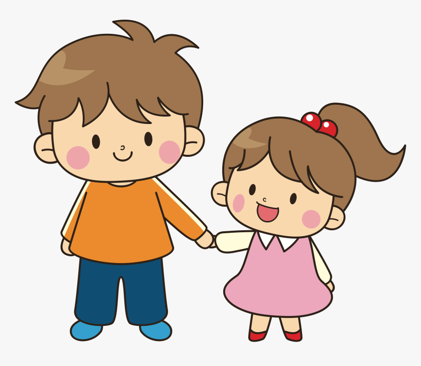 Brother Sibling Sister Clip Art - Brother And Sister Animated, HD Png Download, Free Download