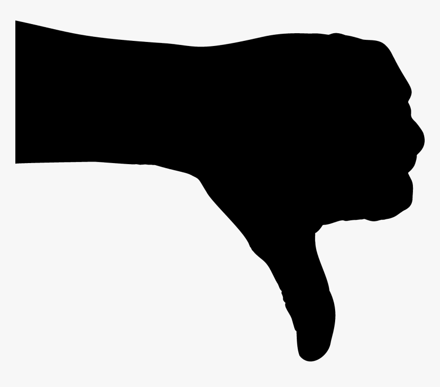 Thumbs Down Silhouette Png, Transparent Png, Free Download