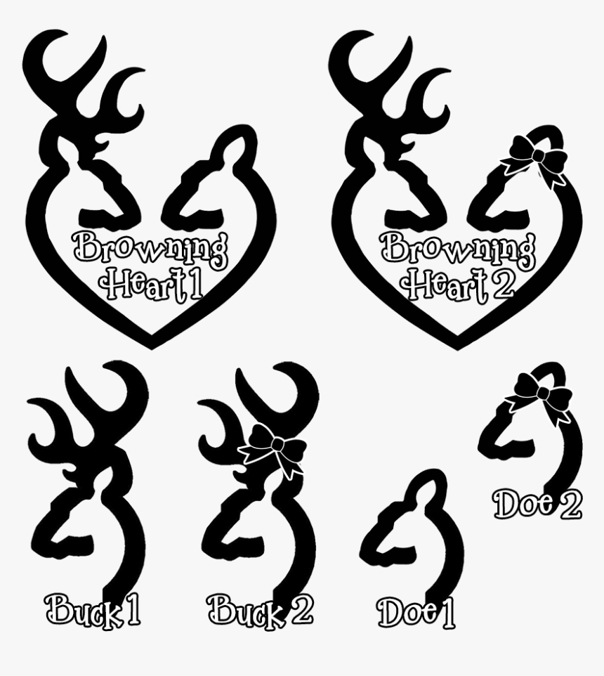 Deer Browning Arms Company Heart Logo Clip Art - Browning Symbol, HD Png Download, Free Download
