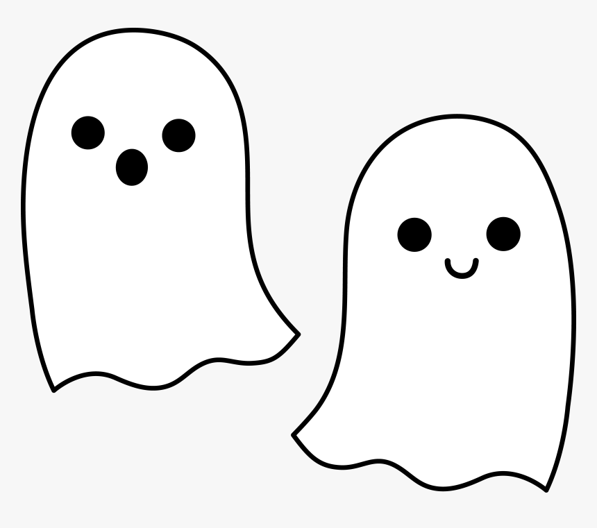 Halloween Ghost Border Clipart - Cute Halloween Ghost, HD Png Download, Free Download