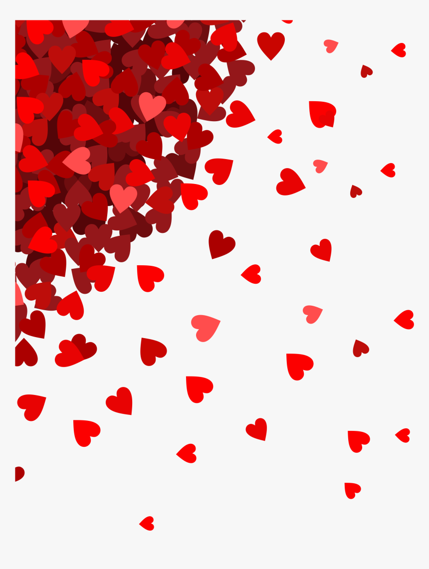 Very Small Hearts In Corner - Valentines Background Png, Transparent Png, Free Download