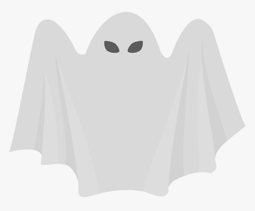 Ghost Halloween Spooky Vector Graphic Pixabay - Cartoon Ghost With Black Background, HD Png Download, Free Download