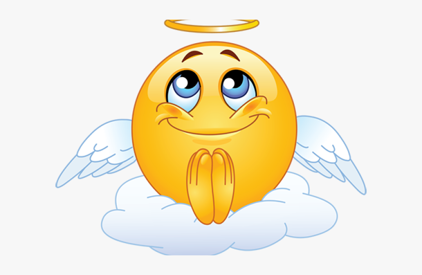 Transparent Angel Face Clipart - Angel Emoticon, HD Png Download, Free Download