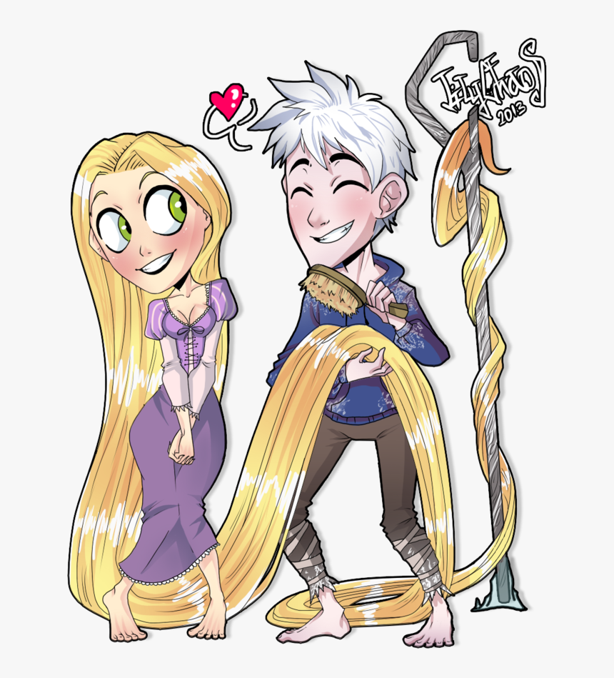 Jack Frost And Rapunzel By *lilychaos - Cartoon, HD Png Download, Free Download