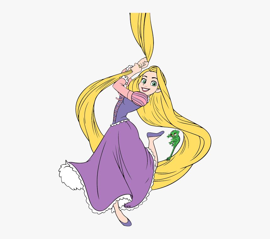 Transparent Rapunzel Clipart - Rapunzel Swinging On Hair, HD Png Download, Free Download