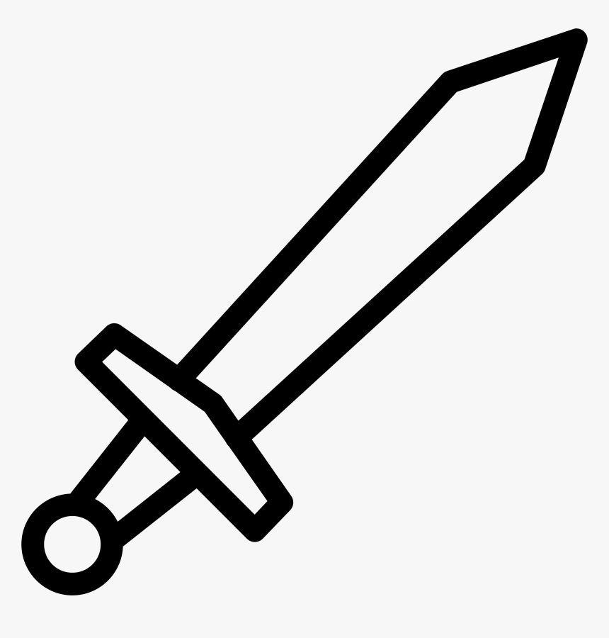 Computer Icons Sword - Sword Icon, HD Png Download - kindpng.