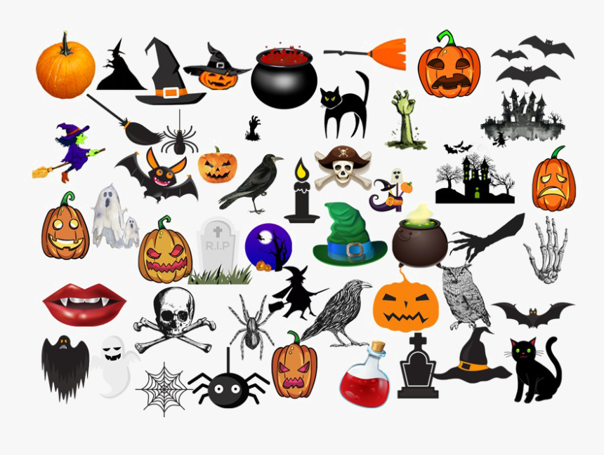 Halloween Elements Png Clipart - Cartoon, Transparent Png, Free Download