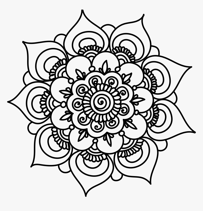 Mandala Coloring Book Drawing Clip Art, HD Png Download, Free Download