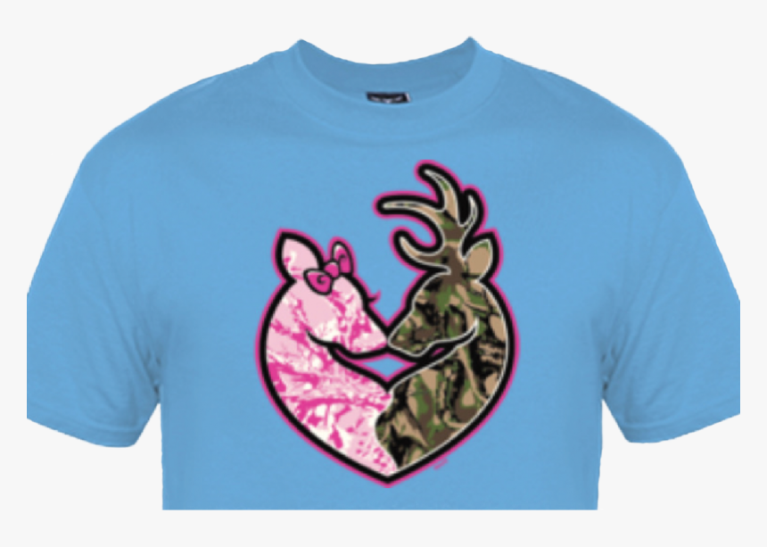Deer Heart Clear Background - Browning Deer Camo And Pink Shirt, HD Png Download, Free Download
