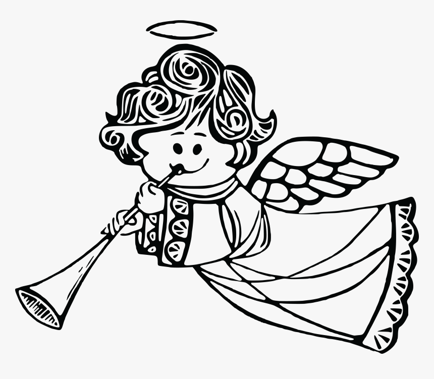 Free Clipart Of A Cute Angel - Cute Angel Free Clipart, HD Png Download, Free Download