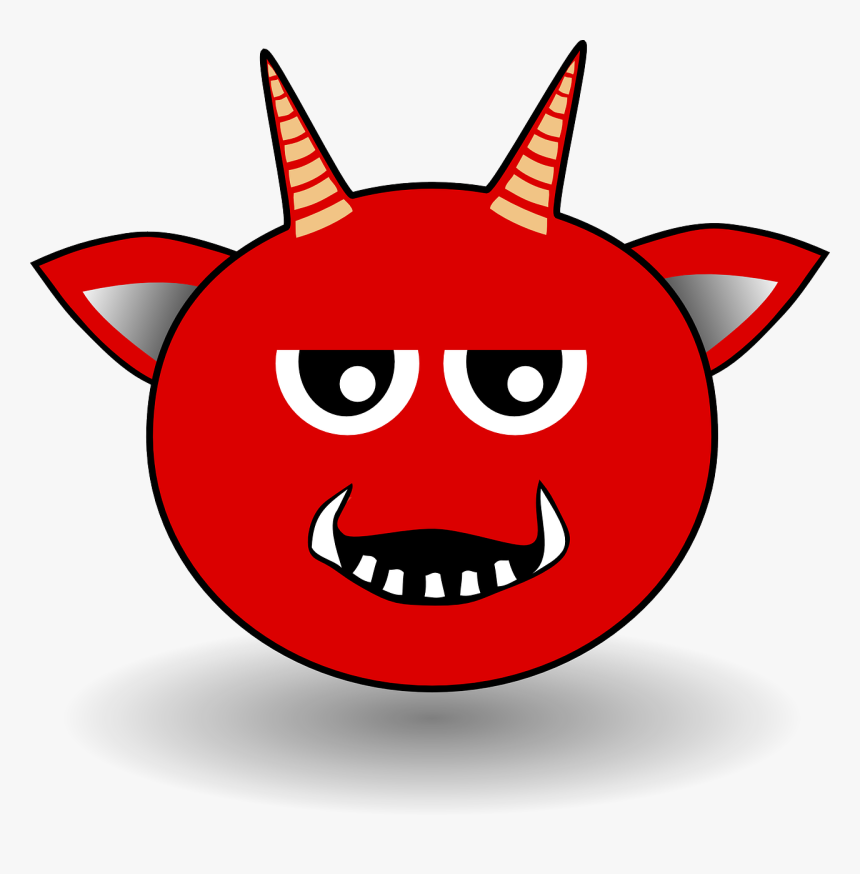 Demon Clipart Devil Face - Devil Face Cartoon Devil Png, Transparent Png, Free Download