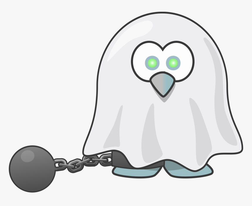 Tux, Animal, Bird, Chain, Dead, Fear, Ghost, Halloween - Penguin Ghost, HD Png Download, Free Download