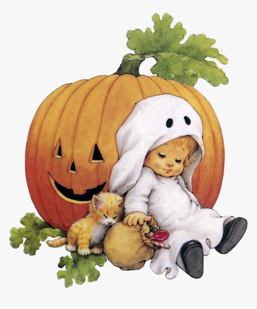 Download Sleeping Ghost Happy Halloween Ruth Morehead - Free Baby Pumpkin Clip Art, HD Png Download, Free Download