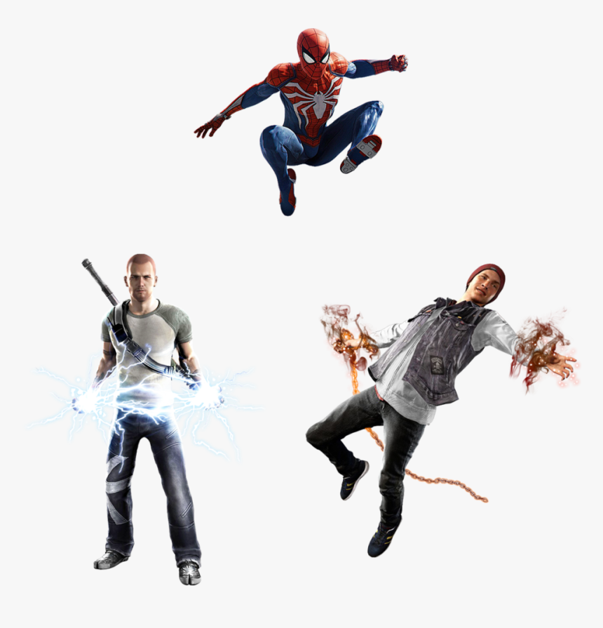 Open World Super-powered Heroes Duke It Out - Infamous Cole And Delsin, HD Png Download, Free Download