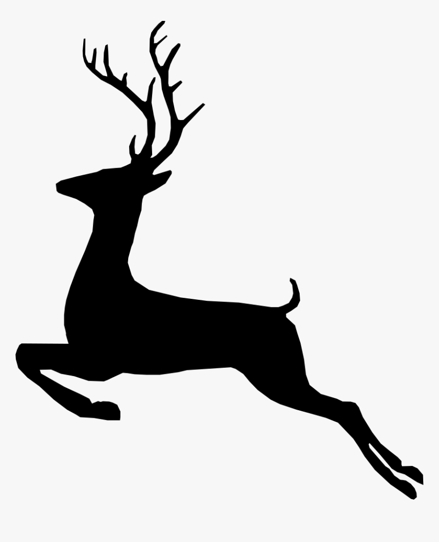 Deer - Deer Black And White Png, Transparent Png - kindpng.