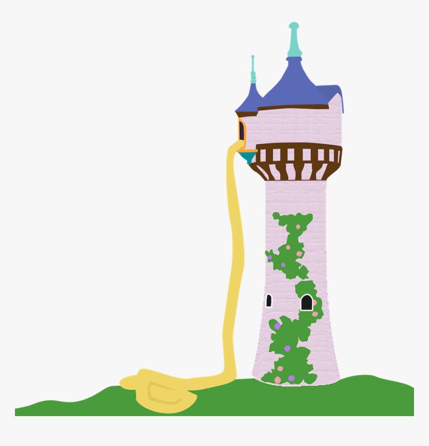 Transparent Disney Castle Silhouette Png - Rapunzel Tower Clear Background, Png Download, Free Download
