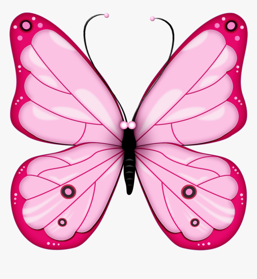 pink flying butterfly clipart